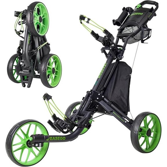 Golf Push Cart with Phone and Cup Holder