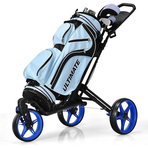Tangkula Golf Push Cart with 360° Rotating Wheel