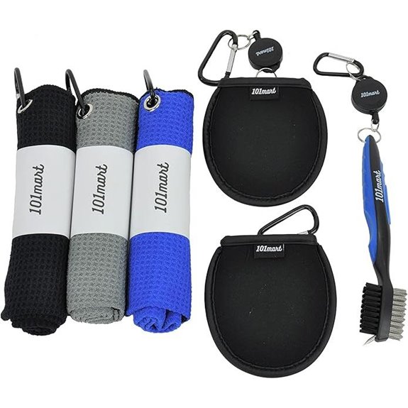 Golf Cleaning Kit with Towels Brush and Pouches
