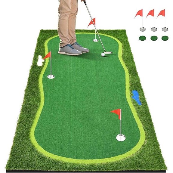 Professional Large Golf Putting Green with Sand & Water Hazards