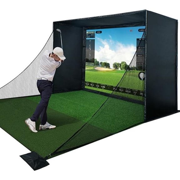 Golf Simulator Enclosure Kit with Impact Screen and Padding