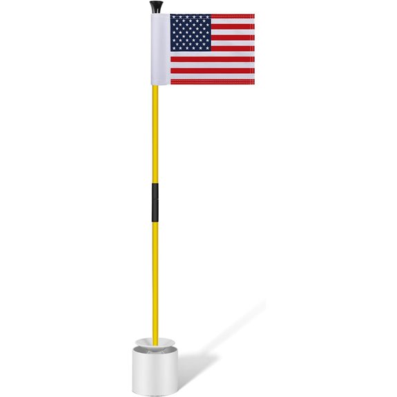 golf flagstick and cup