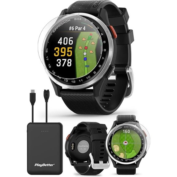 Garmin Approach S44 Golf GPS Smartwatch Bundle