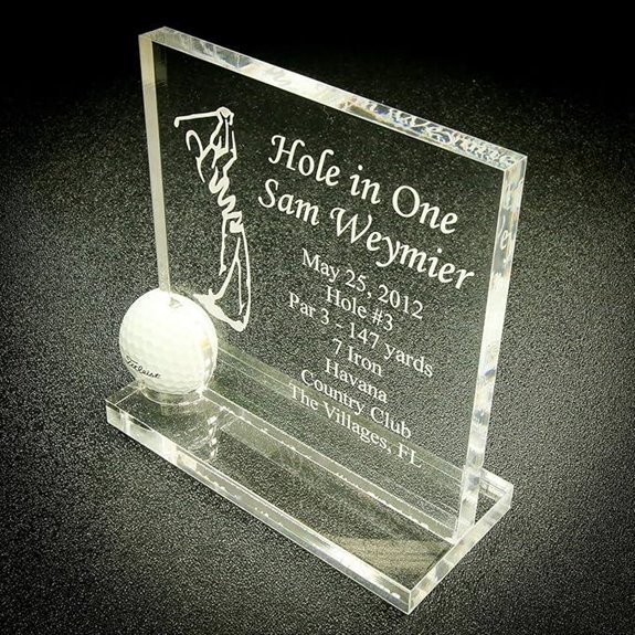 golf hole in one trophy