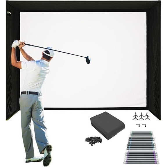 SIG Golf Simulator Enclosure with Impact Screen and Padding