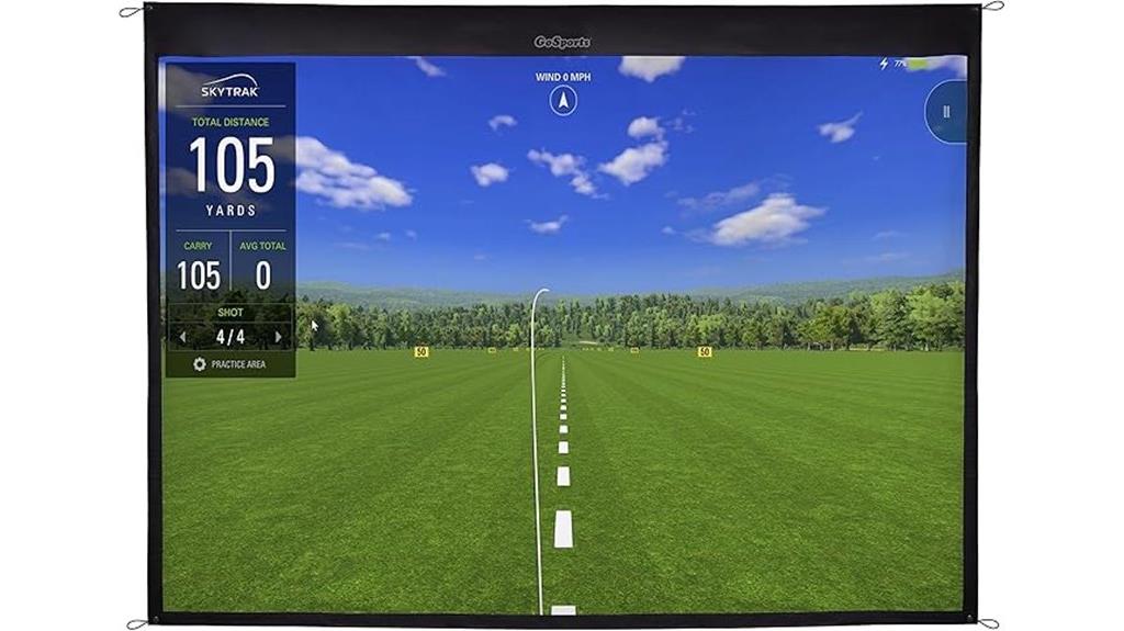 golf impact screen sizes