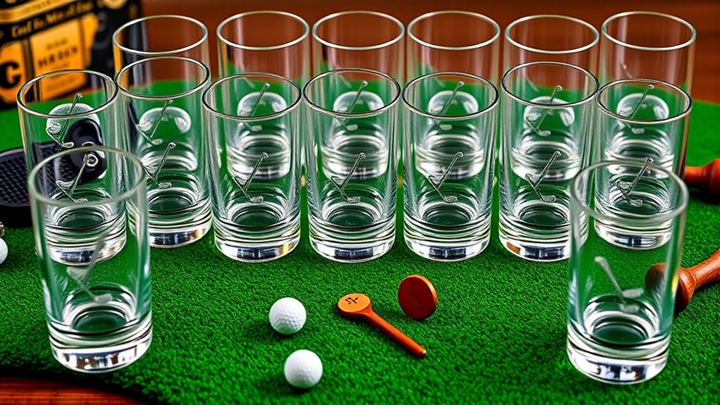 golf inspired whisky glass sets