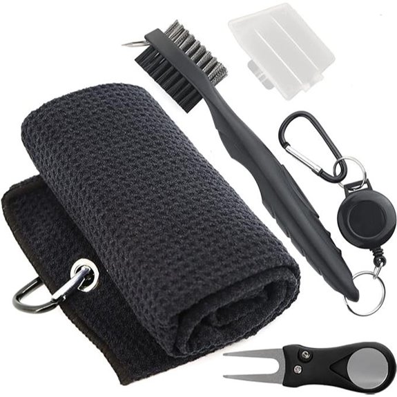 Golf Accessories Kit with Towel Brush Divot Tool