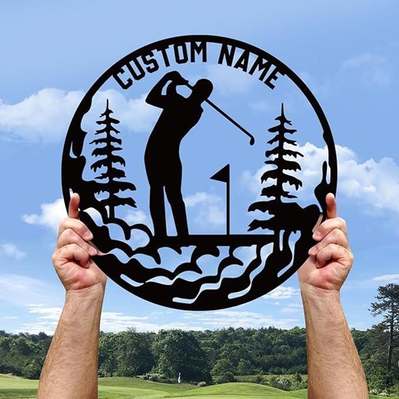 Personalized Golf Metal Wall Art for Man Cave
