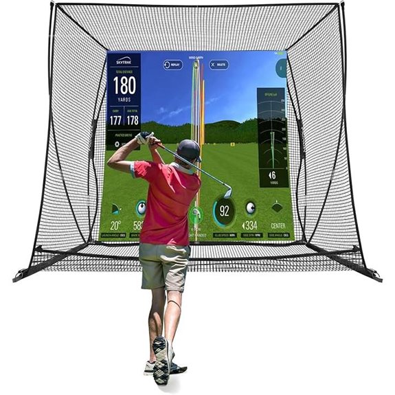 MOXOW 10x8 ft Golf Practice Net with Simulator