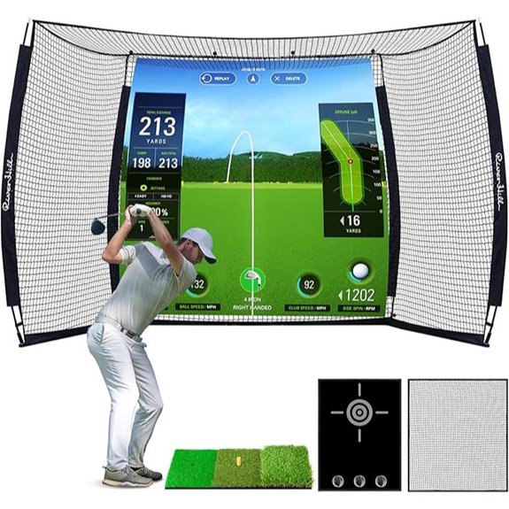 Golf Net with Impact Screen and Practice Mat