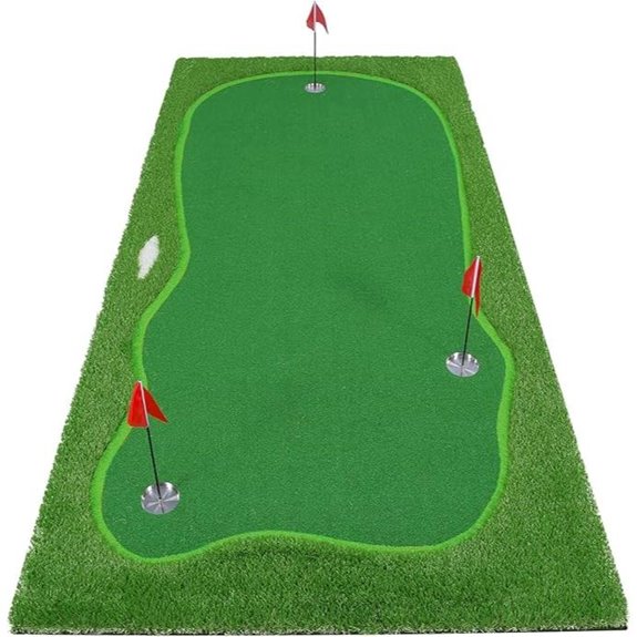 Golf Putting Green Practice Mat for Indoor & Outdoor