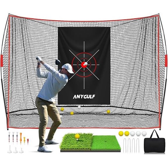 Pro Golf Practice Net with Mat and Target