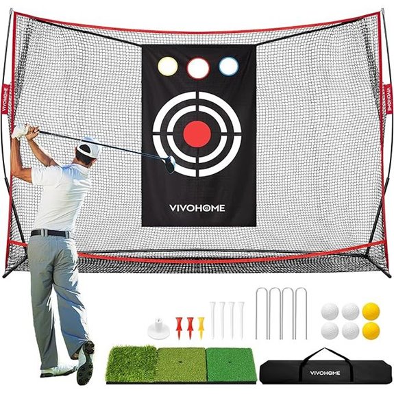 VIVOHOME 10x7ft Golf Practice Net with Accessories