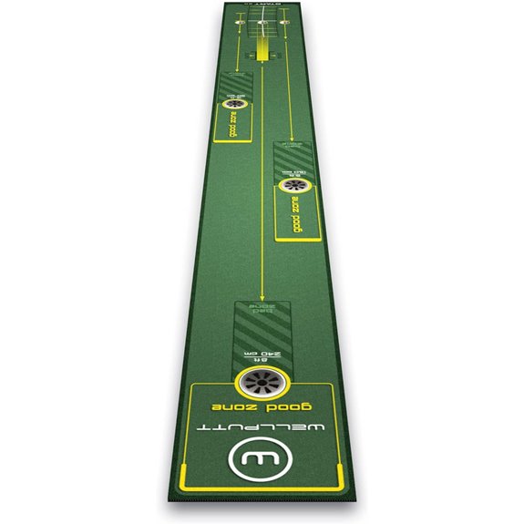 WELLPUTT - Golf Putting Training Mat - 10ft Start 2.0