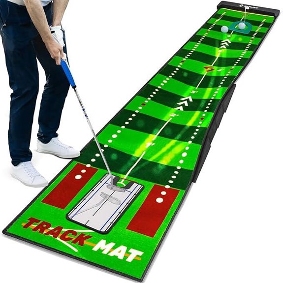 SAPLIZE Golf Putting Mat with Automatic Ball Return