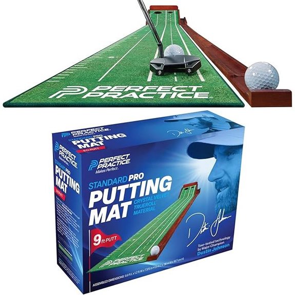 golf putting mat with ball return
