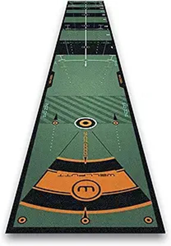 WELLPUTT - Golf Putting Training Mat - 13ft Green