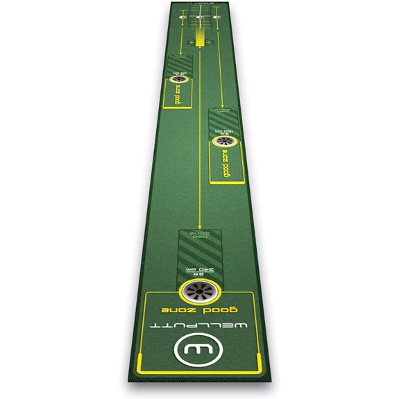 WELLPUTT - Golf Putting Training Mat - 10ft Start 2.0