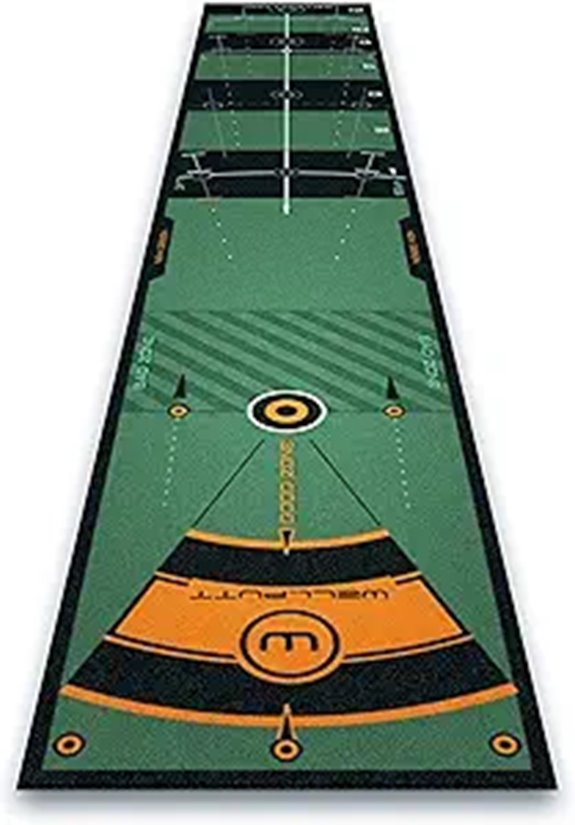 WELLPUTT - Golf Putting Training Mat - Classic Green 10ft