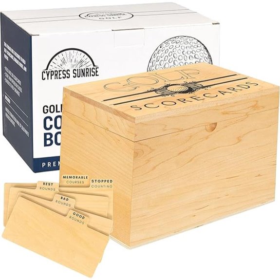 Golf Scorecard Collection Box with Dividers
