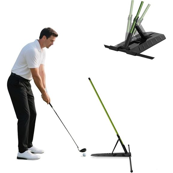 Golf Alignment Stick Holder and Swing Trainer