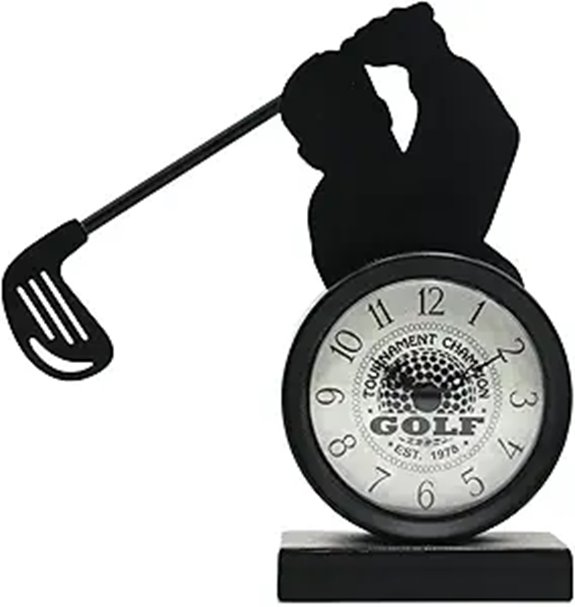 golf themed desk clock