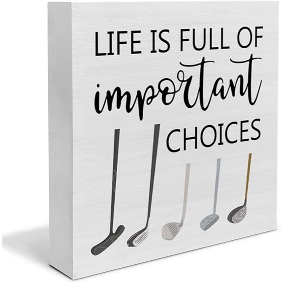 Golf Wooden Box Decor for Home or Office