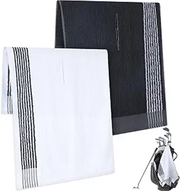 Vabean 2-Pack Large Golf Towels with Caddie Style
