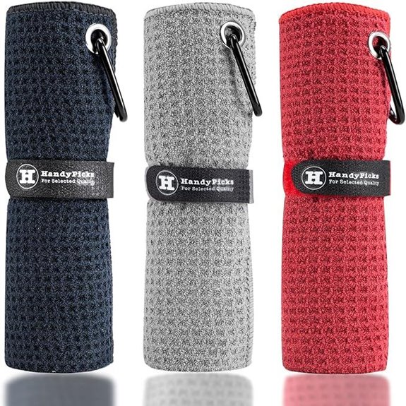 Handy Picks Microfiber Golf Towel with Carabiner