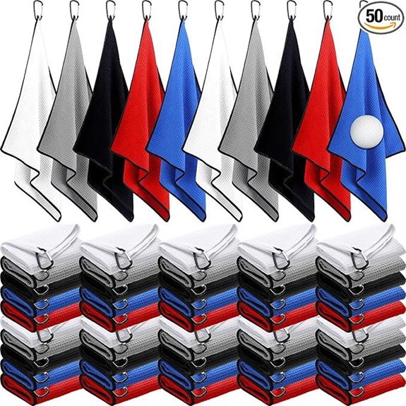 Batiyeer Microfiber Golf Towels with Clip 16x16 Inches