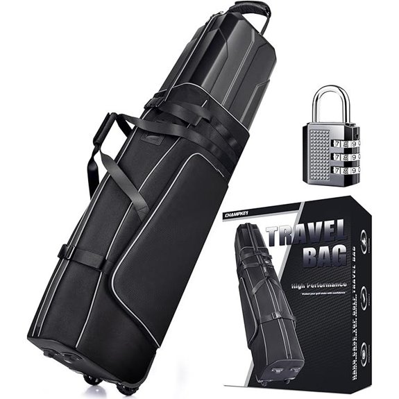 CHAMPKEY Golf Travel Bag with Wheels and Hard Case
