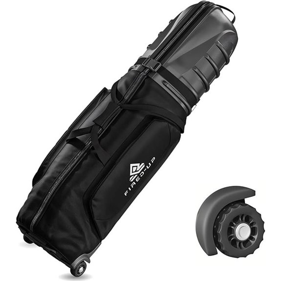 FIRED-UP Hard Shell Golf Travel Bag with Wheels
