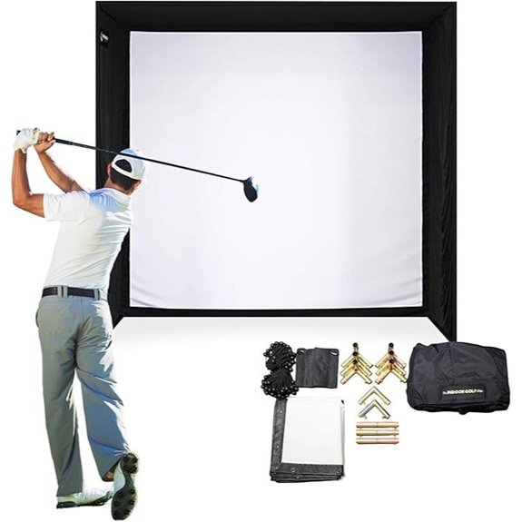 DIY Golf Simulator Enclosure with Impact Screen and Padding