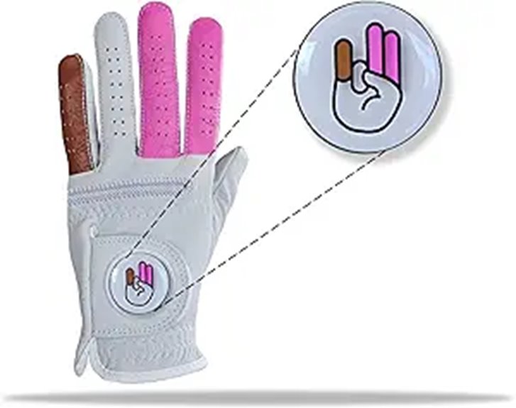 Funny Golf Glove with Magnetic Ball Marker for Men