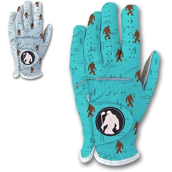 humorous yeti golf glove
