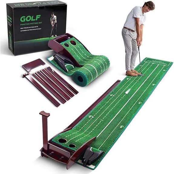Indoor Golf Putting Green with Automatic Ball Return