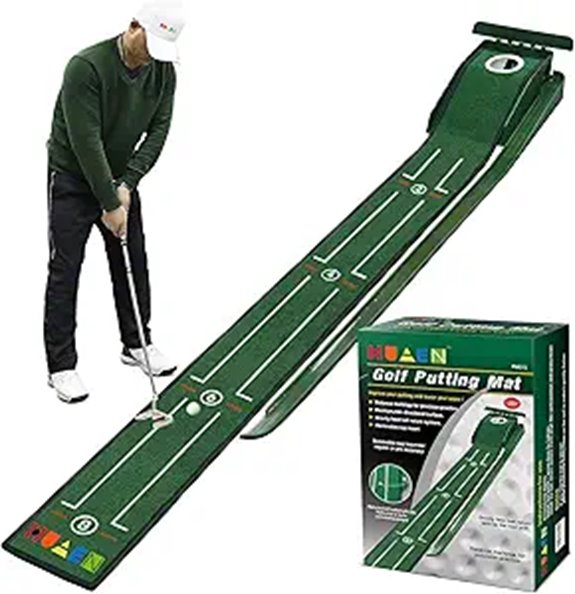Indoor Golf Putting Mat with Auto Ball Return