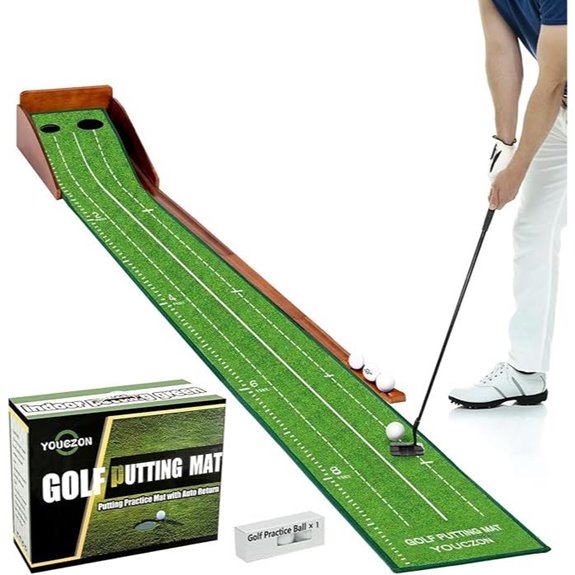indoor golf practice setup