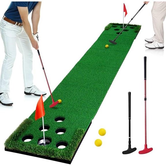 Indoor Golf Putting Set with 2 Putters Balls Cups