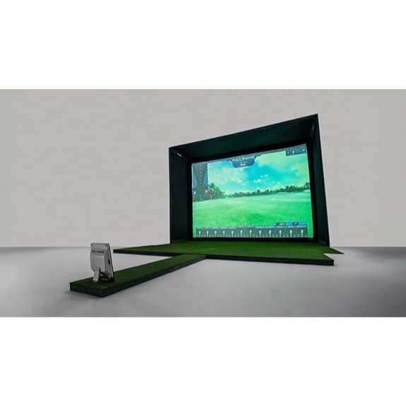 indoor golf simulation setup