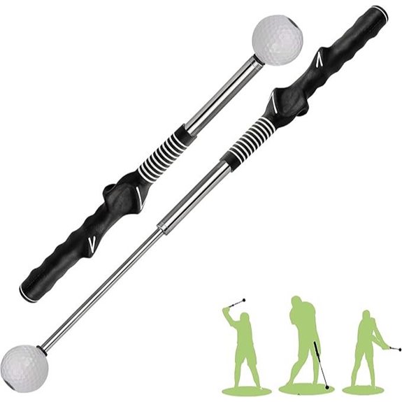 Retractable Golf Swing & Grip Trainer for Indoor Practice