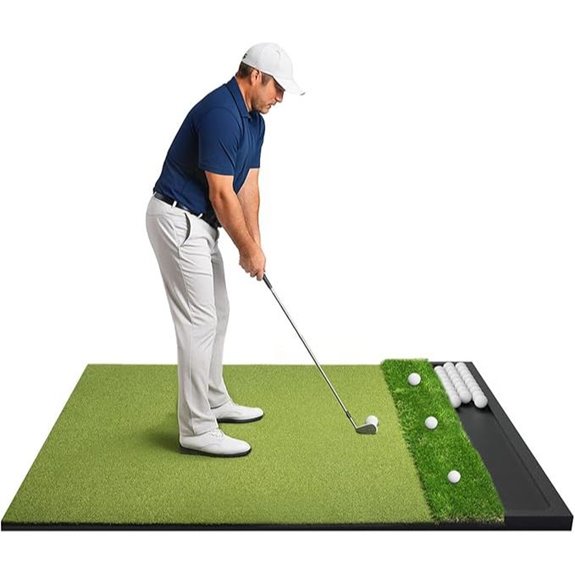 Golf Practice Mat with Ball Tray Indoor & Outdoor