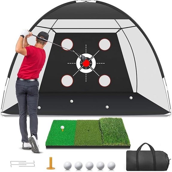 Golf Net with Practice Mat for Indoor/Outdoor Use