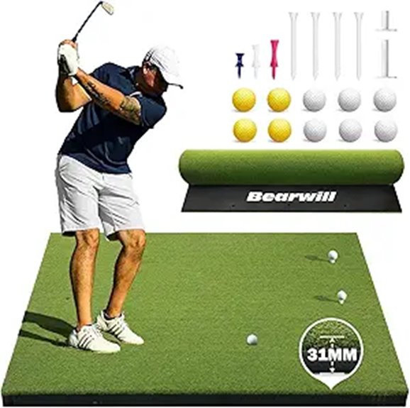 Bearwill Golf Hitting Mat Indoor/Outdoor Practice Turf