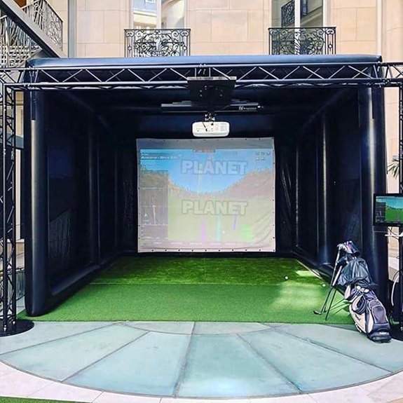 inflatable golf simulator setup
