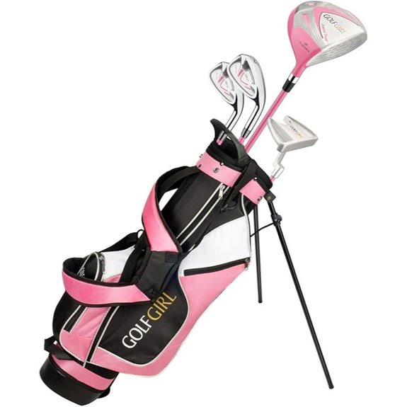 Golf Girl Junior Girls Golf Set V3 with Pink Clubs and Bag Right Hand