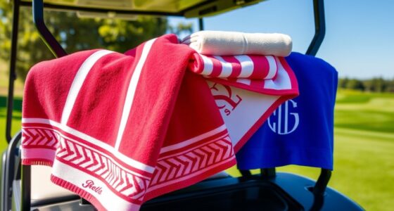 large luxurious golf towels