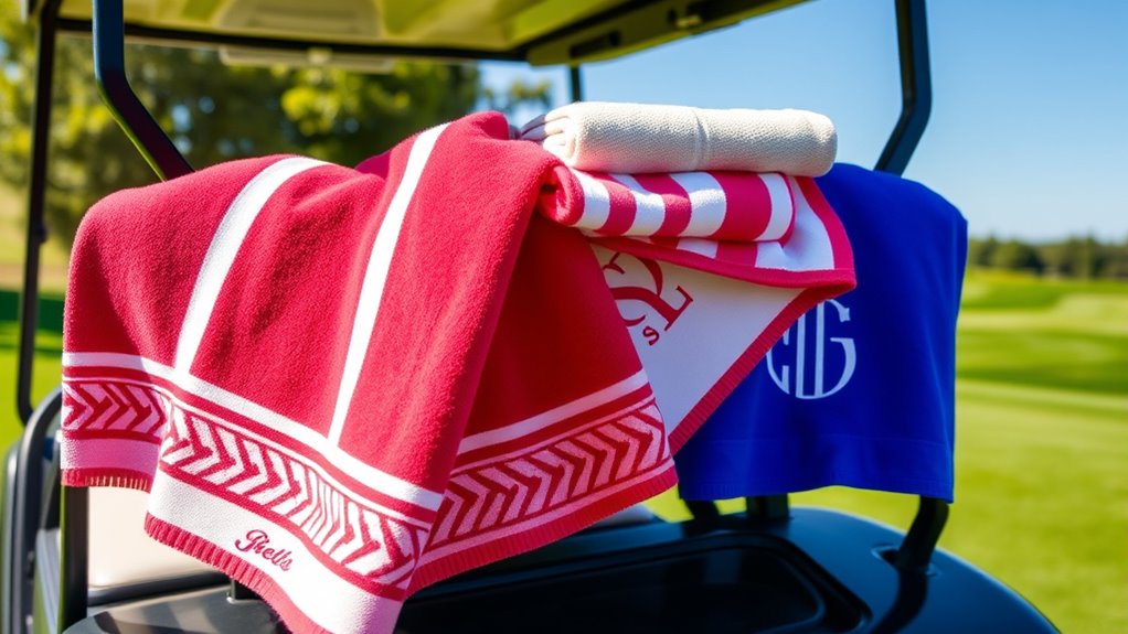large luxurious golf towels