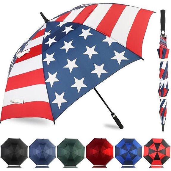 LLanxiry Large Windproof Golf Umbrella with SPF 50